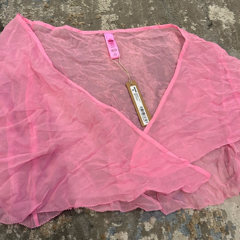 SKIMS SILK CHIFFON COVER UP WRAP SKIRT